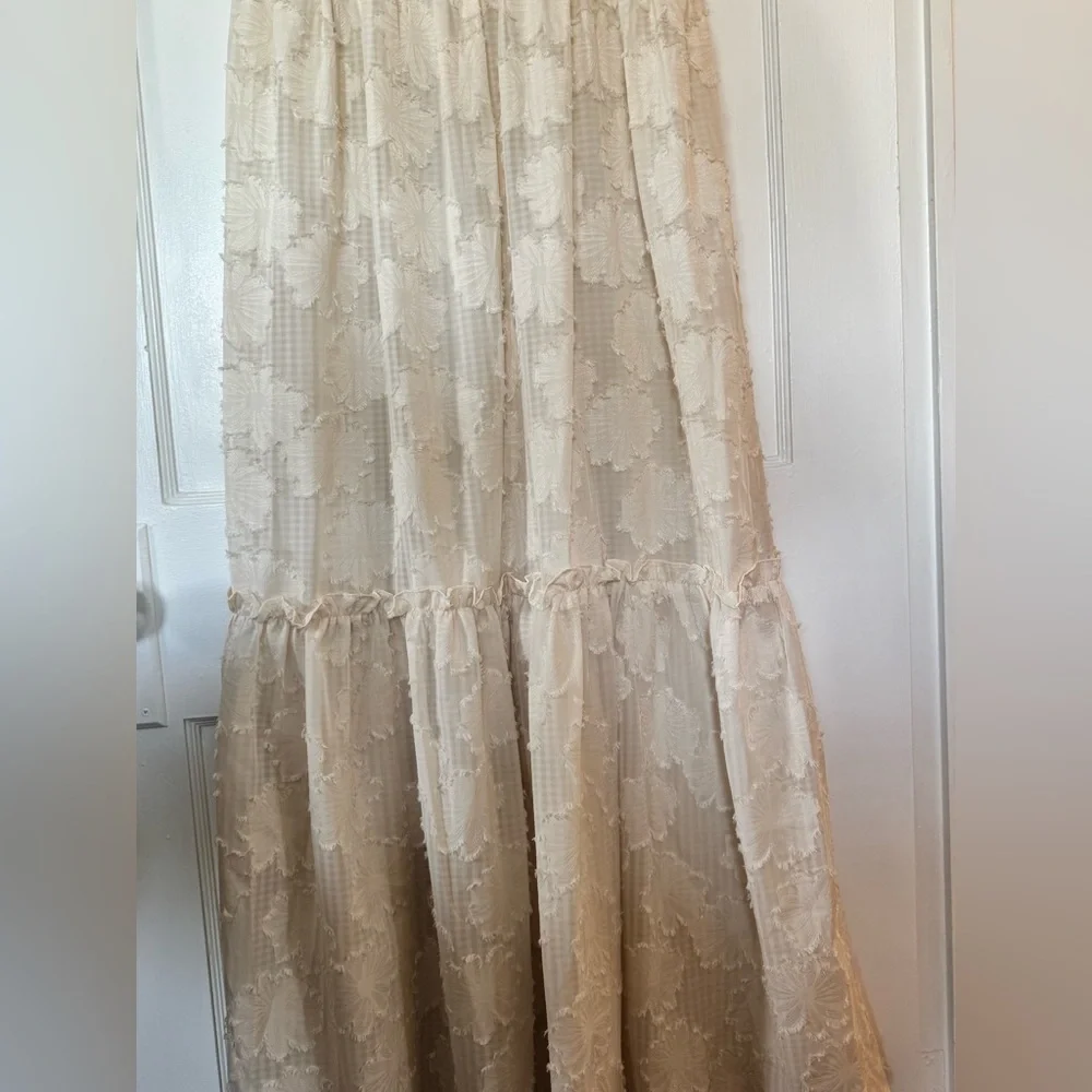 Lulu’s Charm and Charisma Cream Burnout Floral Midi Dress - Picture 12 of 16